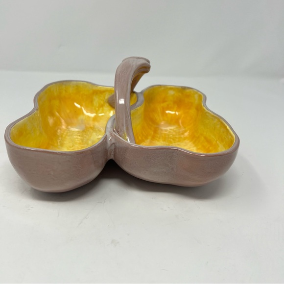 Stangl Vintage Mod Century Modern Glazed Double Sided Pottery Serving Dish - Picture 6 of 10